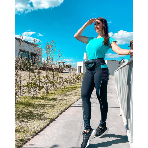 Legging com bolso telado